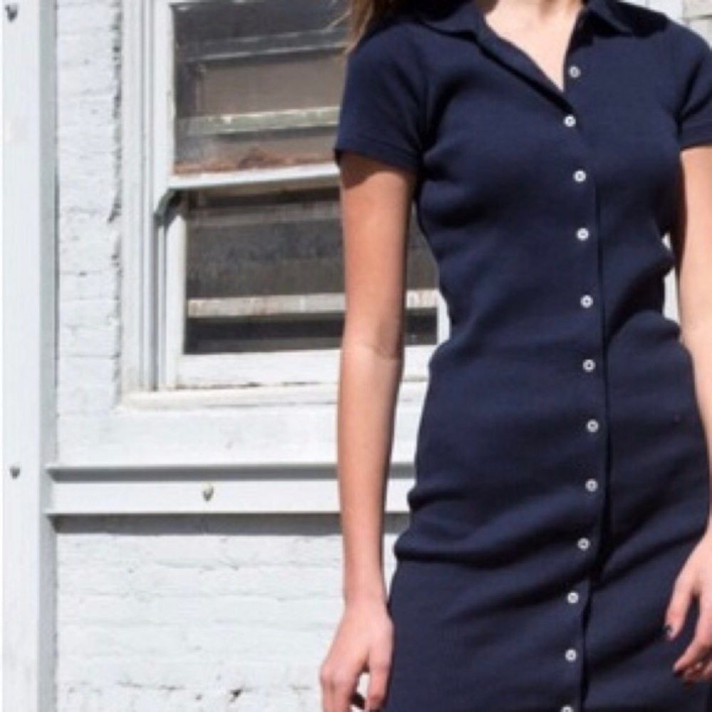 BRANDY MELVILLE NAVY CAROLINE DRESS